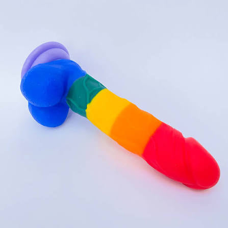 Rainbow Dildo With Suction Cup