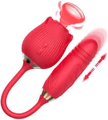 2-in-1 Thrusting Rose Vibrator